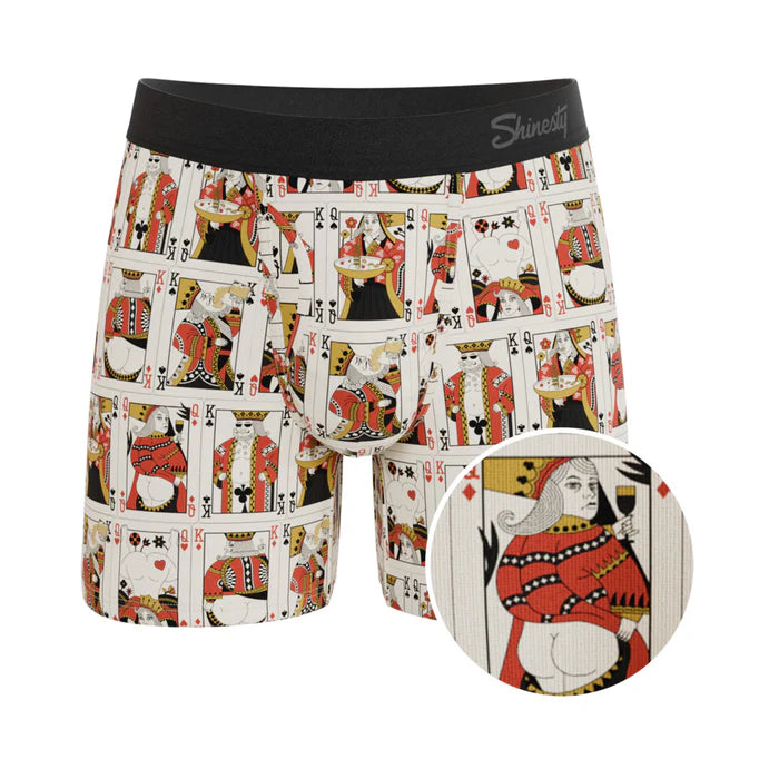 Shinesty The Bottomless Blackjack Vintage Playing Cards Ball Hammock Pouch Underwear with Fly
