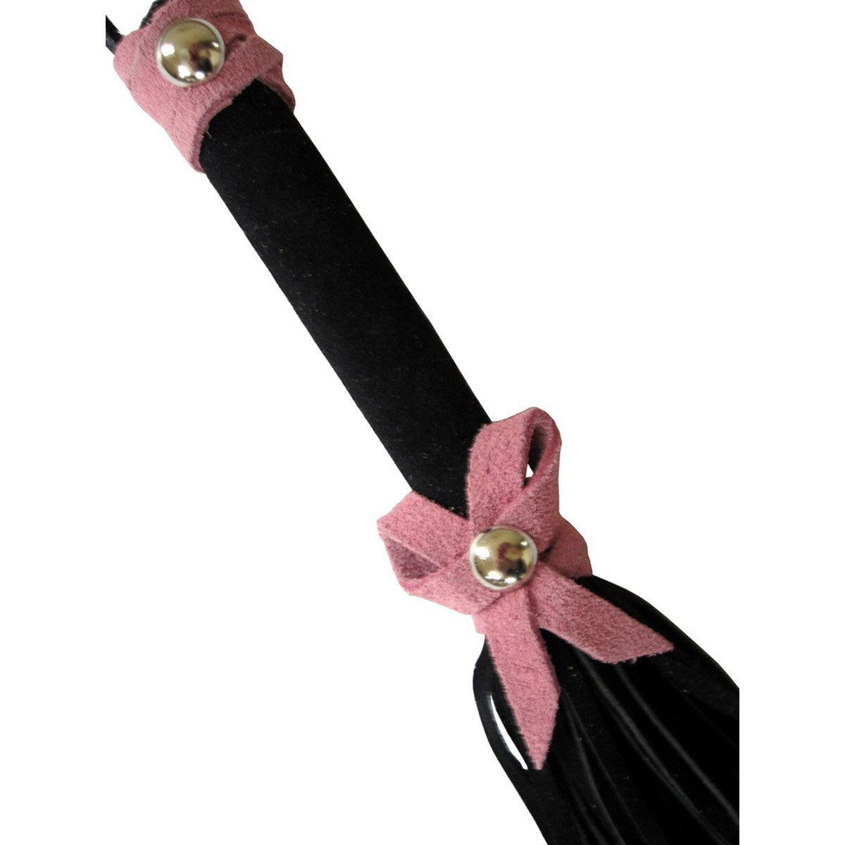 Love Knot Mini Flogger w- Bow - Black w-Pink Bow Intimates Adult Boutique