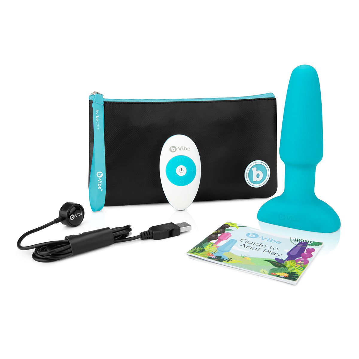 B-Vibe Rimming Butt Plug 2 - Teal | Anal Toys Intimates Adult Boutique