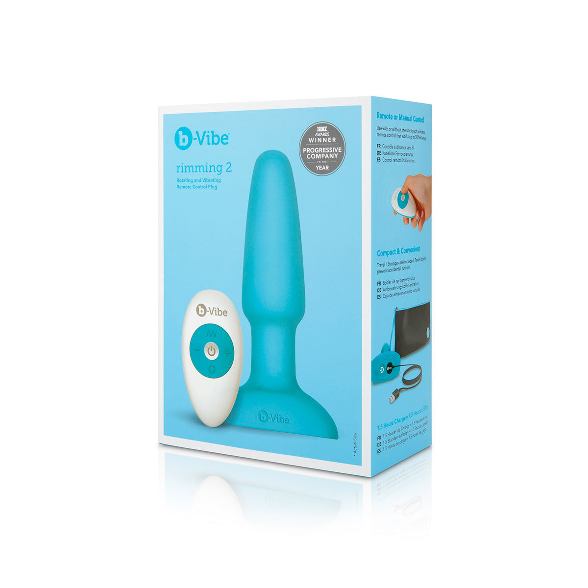 B-Vibe Rimming Butt Plug 2 - Teal | Anal Toys Intimates Adult Boutique