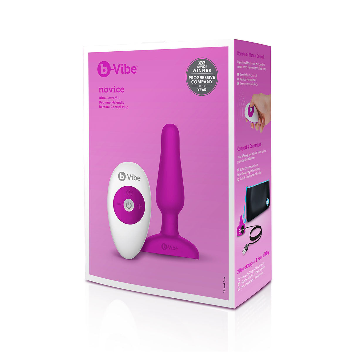 B-Vibe Novice Plug - Fuchsia | Anal Toys Intimates Adult Boutique