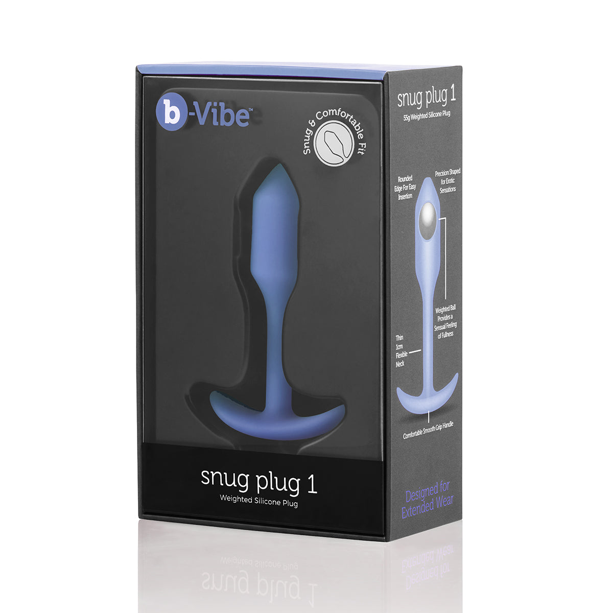 B-Vibe Snug Plug 1 (S) - Violet Intimates Adult Boutique