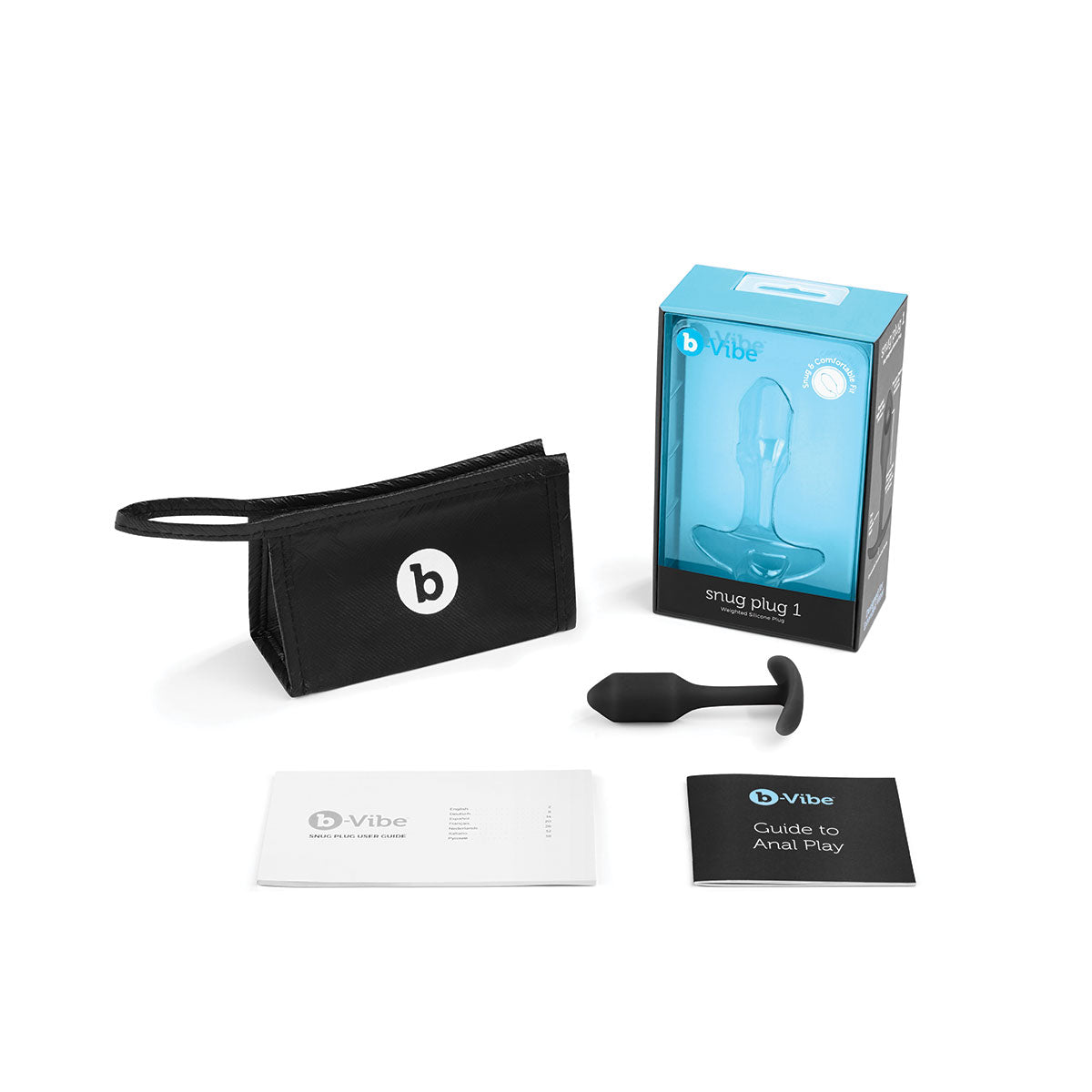 B-Vibe Snug Plug 1 Small - Black | Anal Toys | Shop Now Intimates Adult Boutique