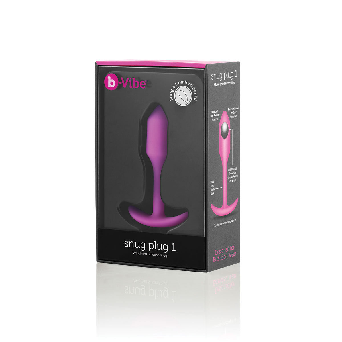 Small Fuchsia B-Vibe Snug Plug 1 in Anal Toys Category Intimates Adult Boutique