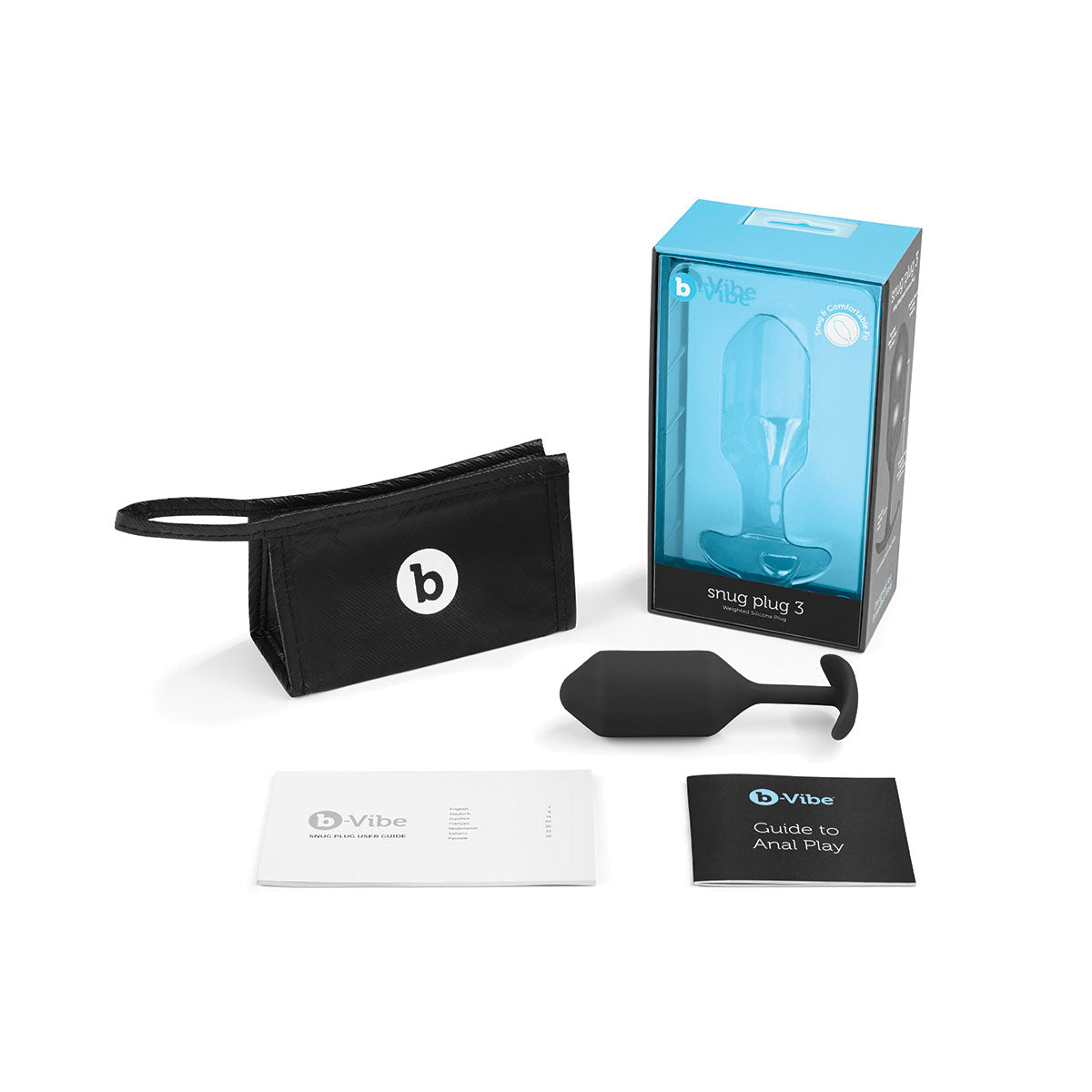 Large Black B-Vibe Snug Plug 3 | Anal Toys Intimates Adult Boutique