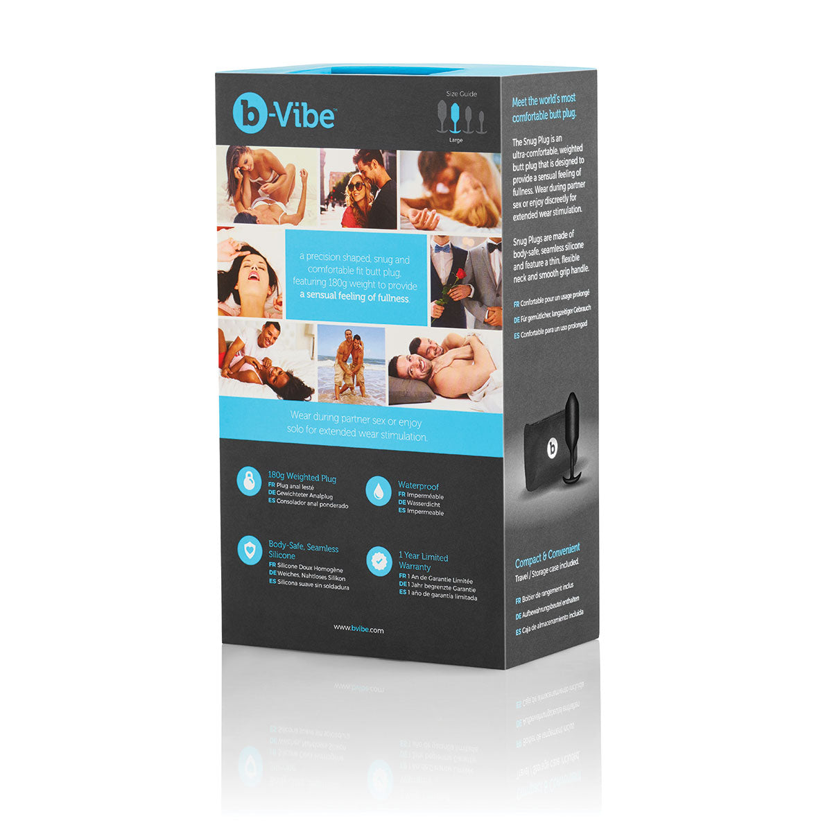 Large Black B-Vibe Snug Plug 3 | Anal Toys Intimates Adult Boutique