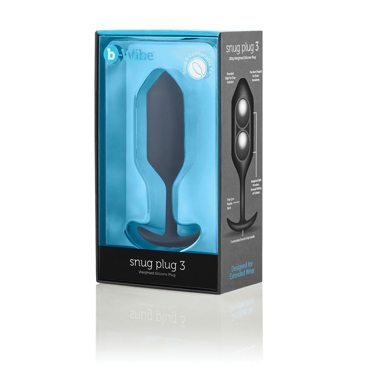 Large Black B-Vibe Snug Plug 3 | Anal Toys Intimates Adult Boutique