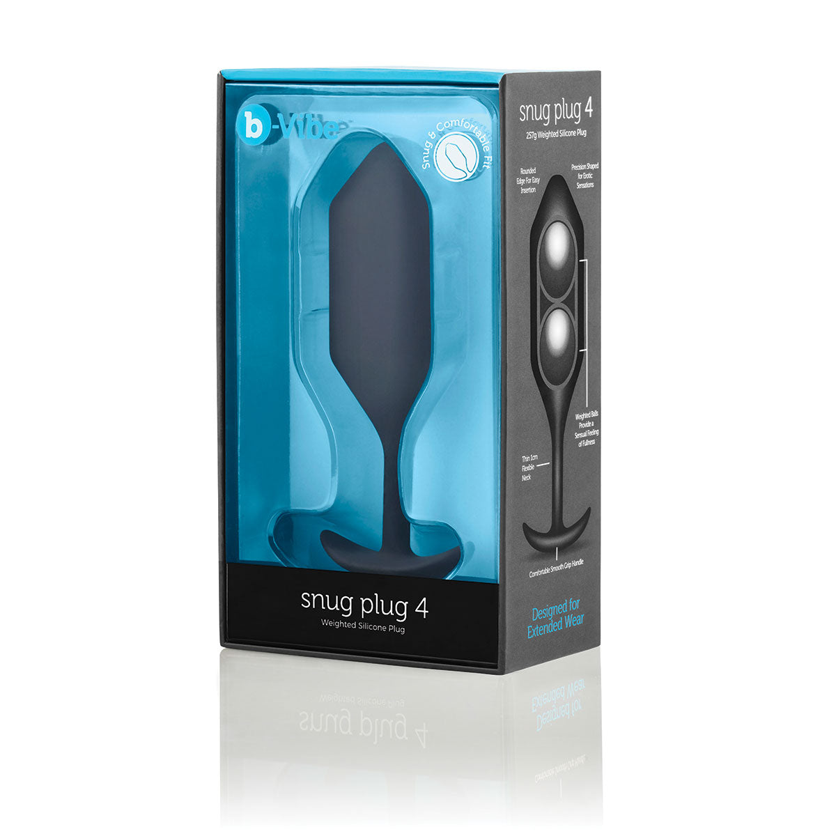 Black B-Vibe Snug Plug 4 (XL) - Anal Toys Intimates Adult Boutique