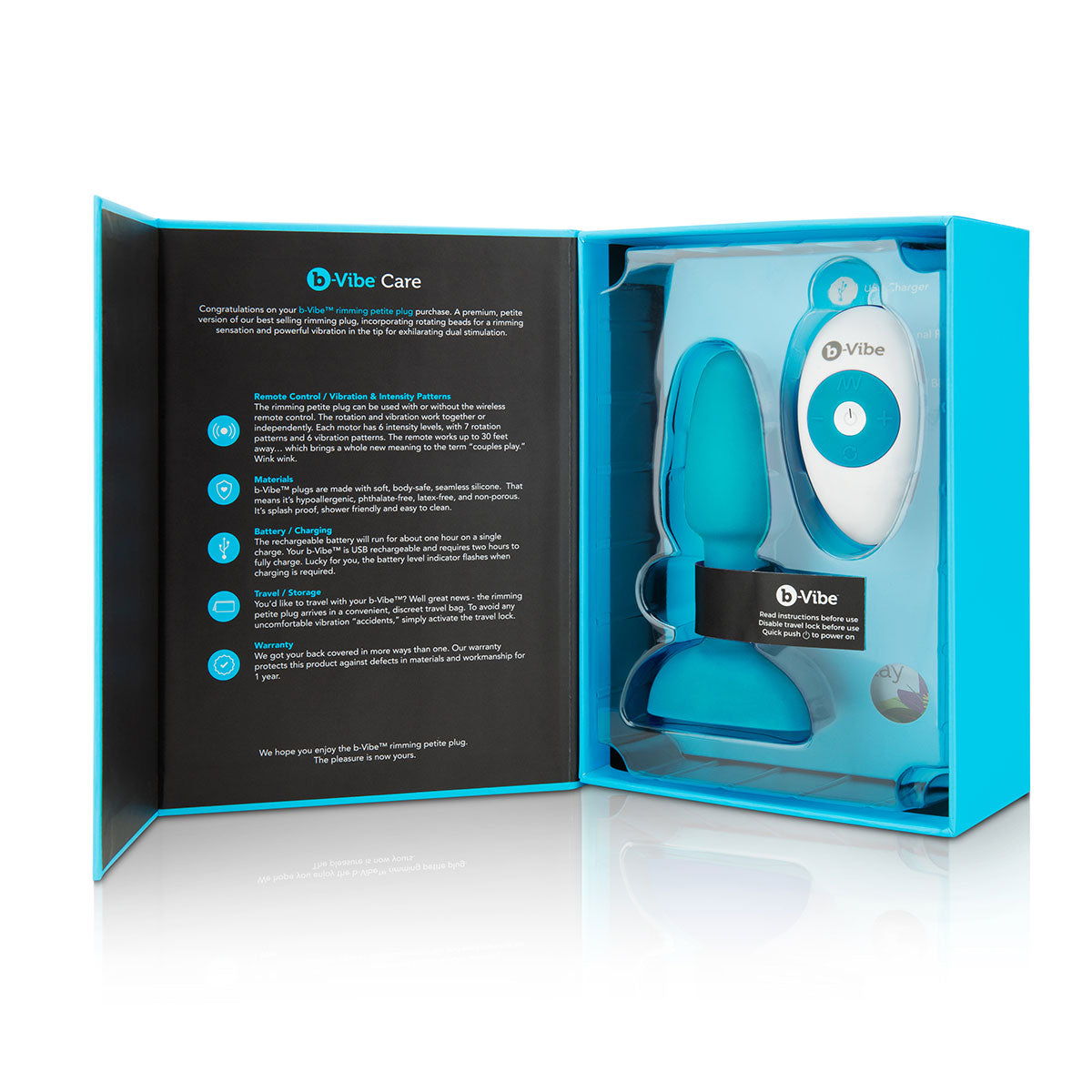 B-Vibe Rimming Petite Plug - Teal | Anal Toys Intimates Adult Boutique