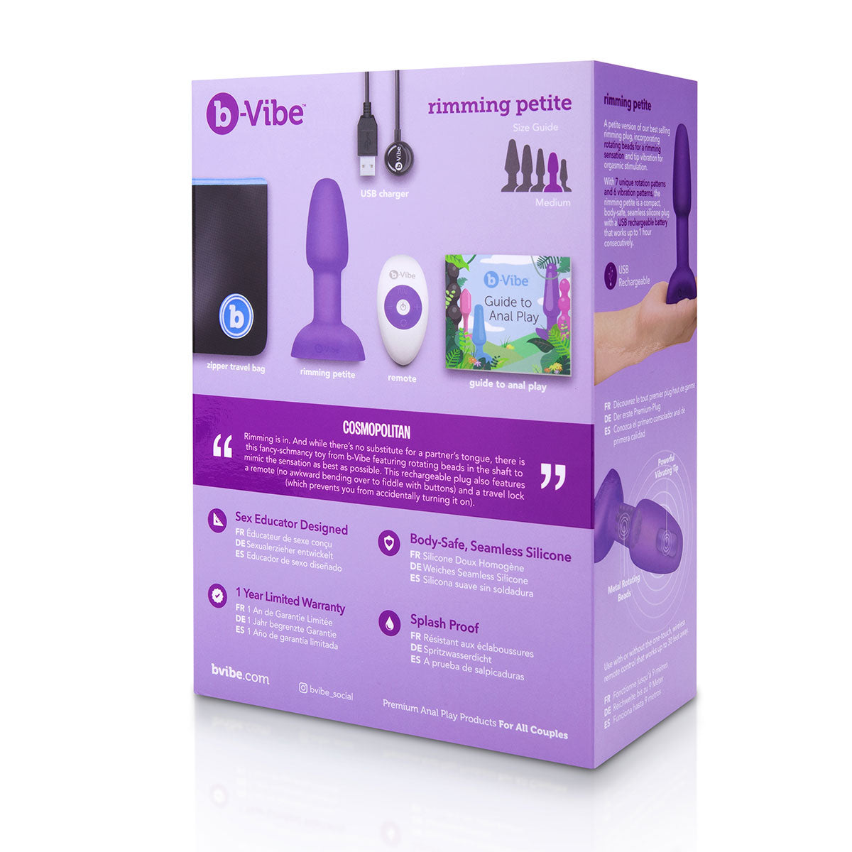 B-Vibe Rimming Petite Plug - Purple | Anal Toys Intimates Adult Boutique