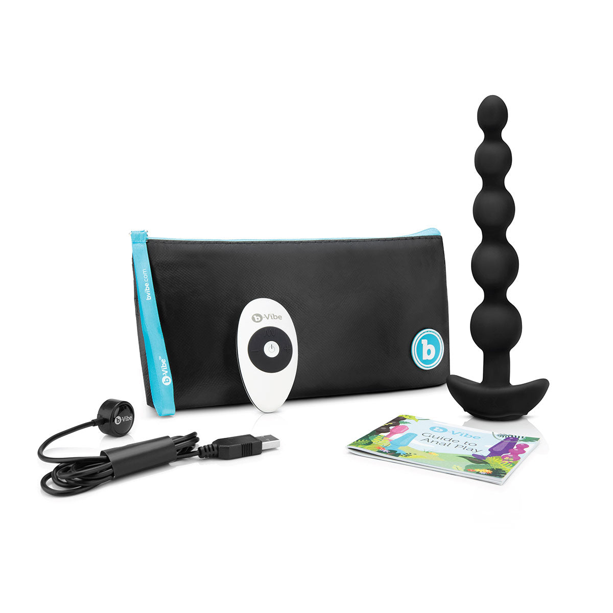 B-Vibe Cinco Beads - Black | Anal Toys - Reviews & Best Prices Intimates Adult Boutique