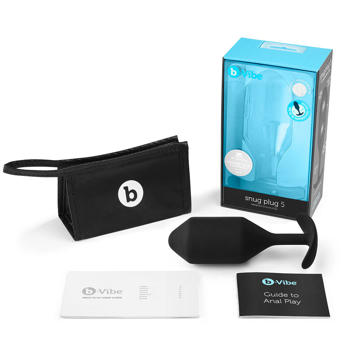 B-Vibe Snug Plug 5 (XXL) - Black Intimates Adult Boutique
