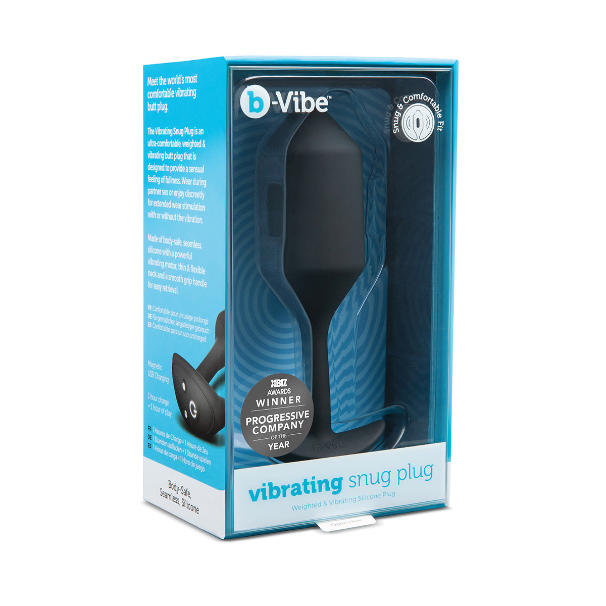 B-Vibe Vibrating Snug Plug 4 (XL) - Black Intimates Adult Boutique