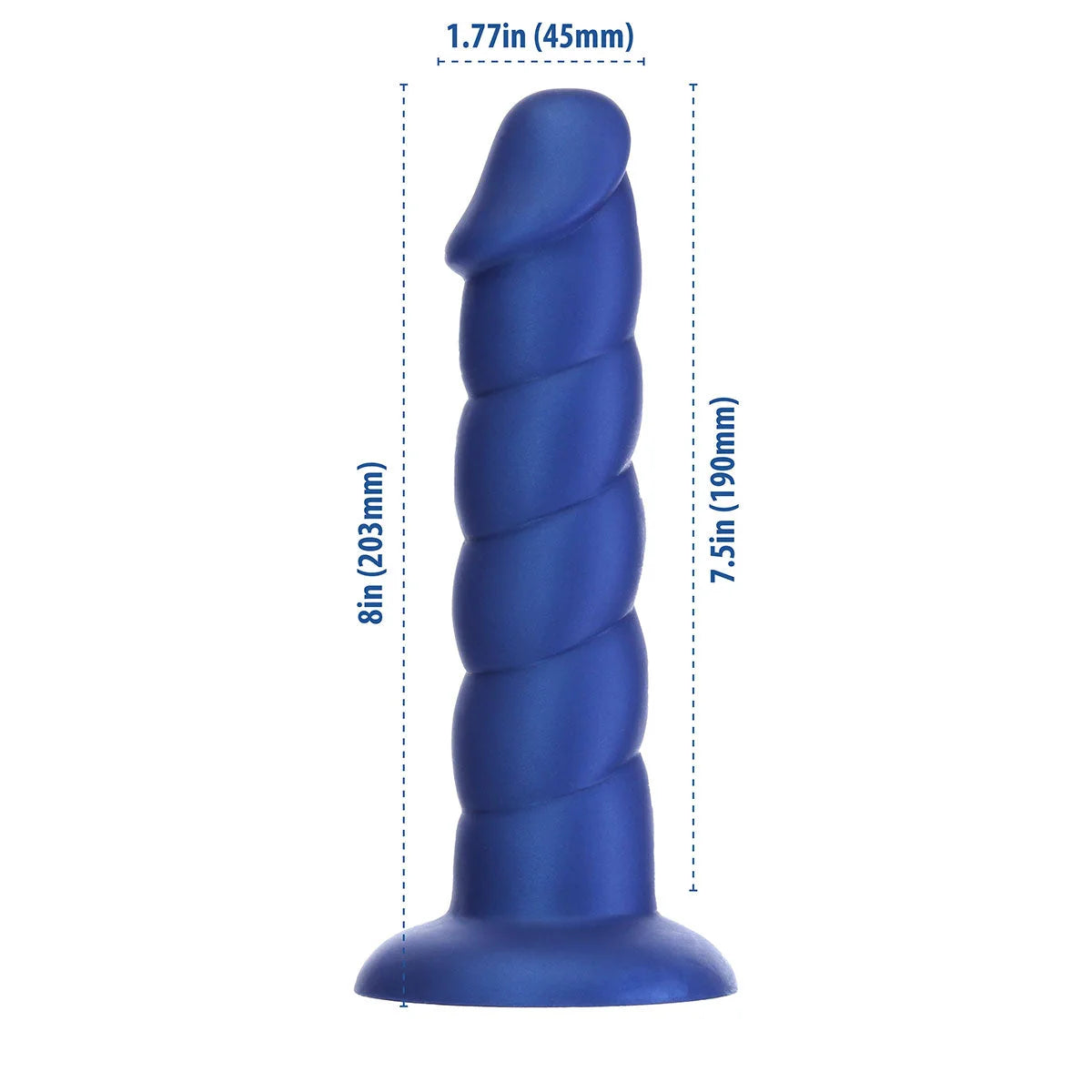 Blue 8" Addiction Unicorn Dildo | Dildos Category Intimates Adult Boutique