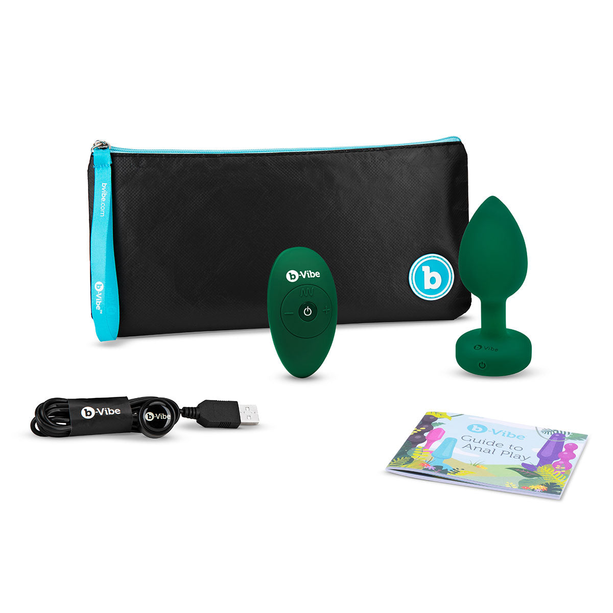 Shop B-Vibe Vibrating Jewel Plug - Emerald | Anal Toys Intimates Adult Boutique