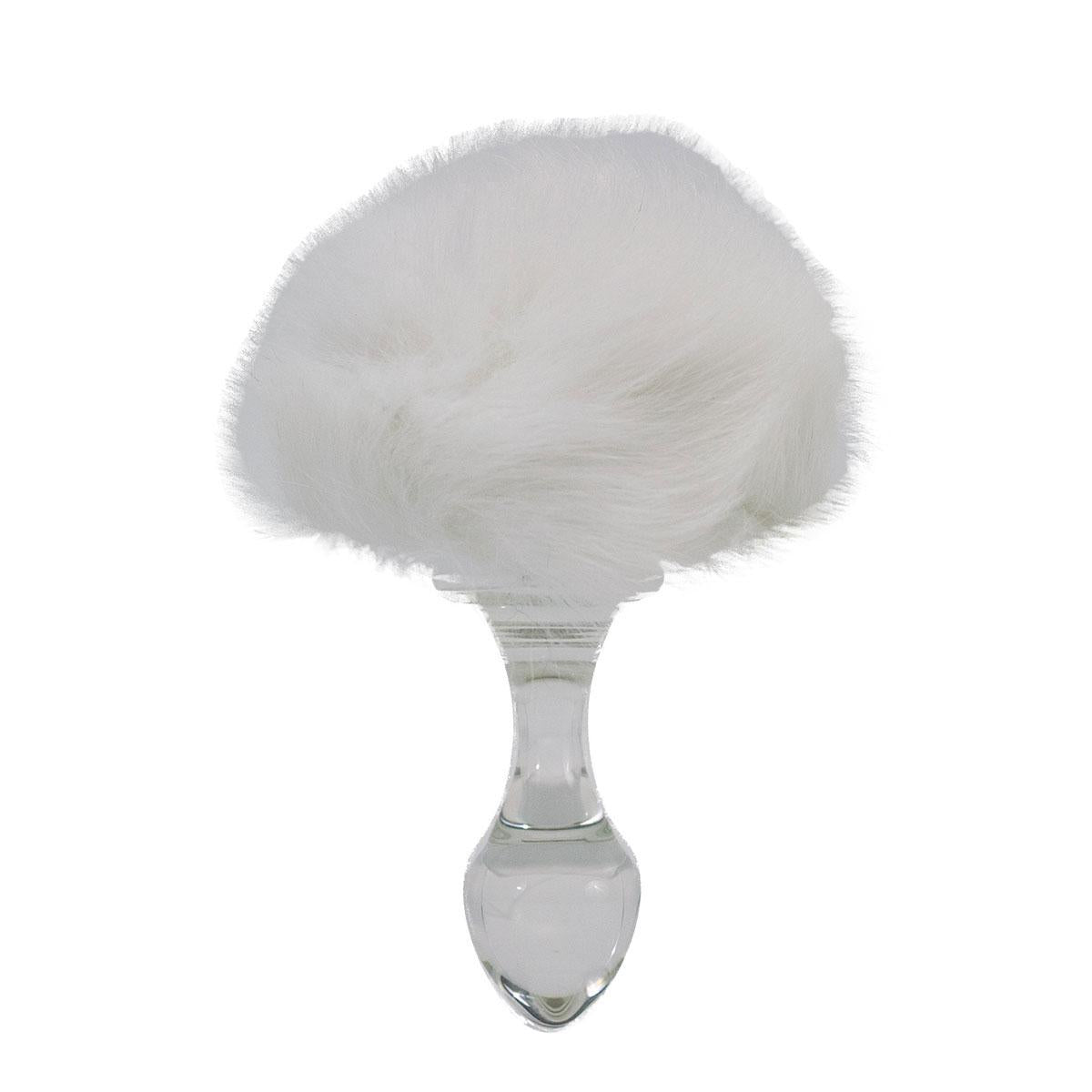 Crystal Delights Magnetic Bunny Tail - White | Anal Toys Intimates Adult Boutique