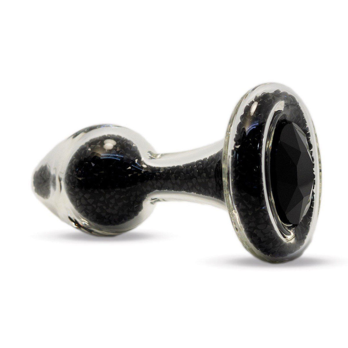 Crystal Delights Glass Sparkle Plug - Black | Anal Toys Intimates Adult Boutique