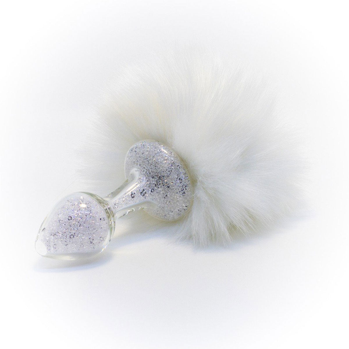 Crystal Delights Magnetic Sparkle Bunny Tail - White | Anal Toys Intimates Adult Boutique