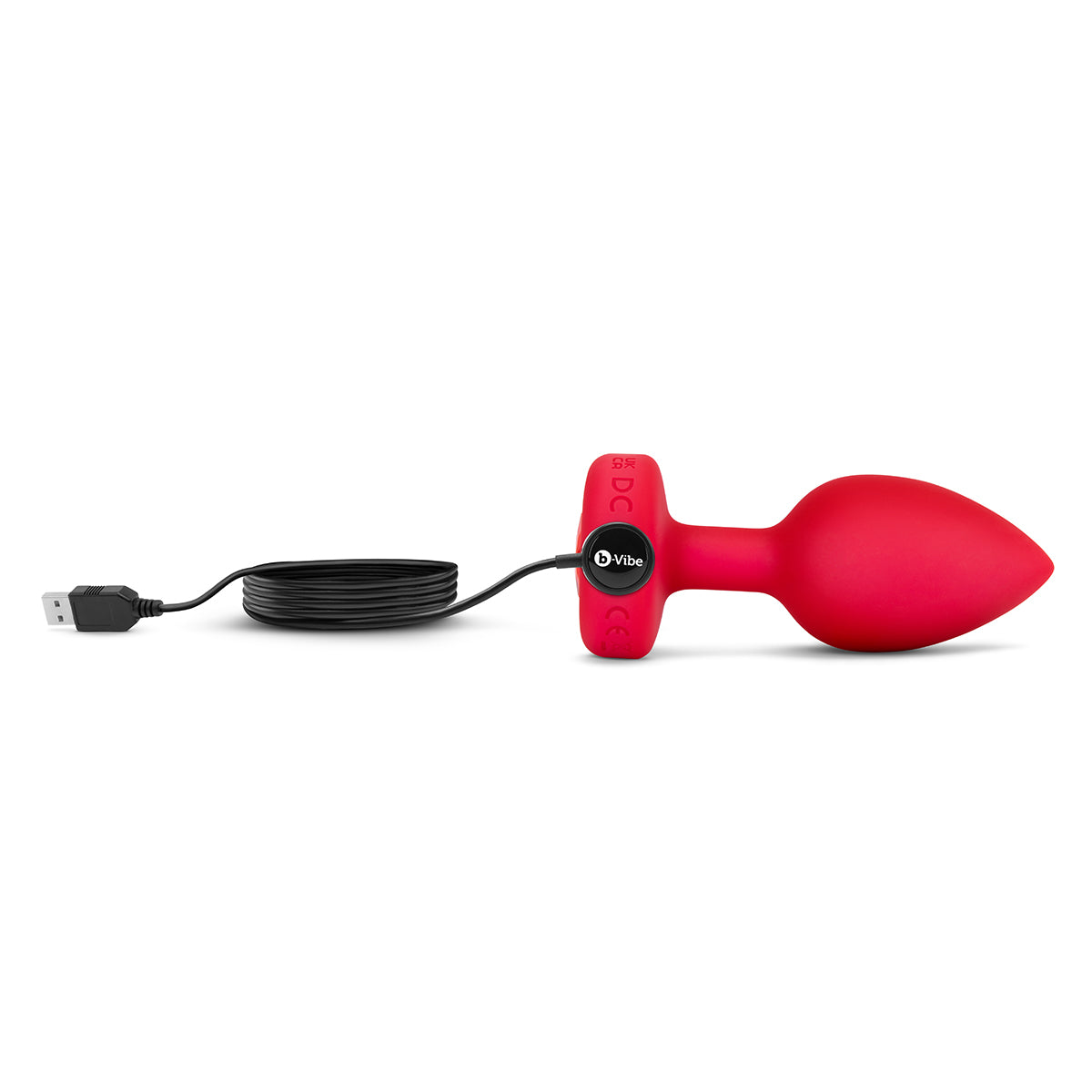 B-Vibe Vibrating Heart Plug Medium/Large - Scarlet Ruby Intimates Adult Boutique