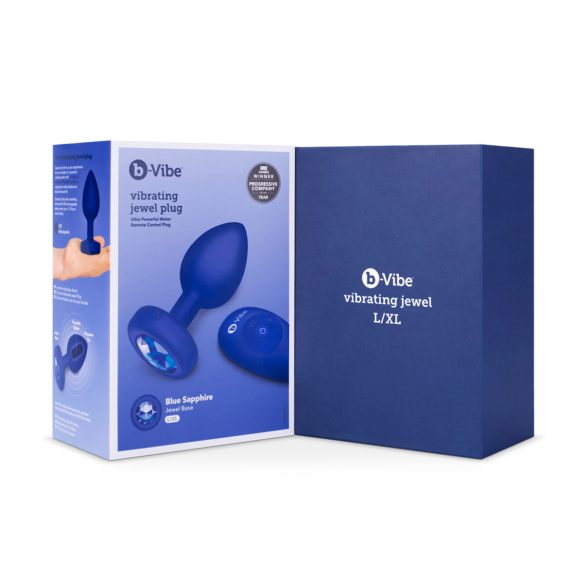 Blue Sapphire B-Vibe Vibrating Jewel Plug in L-XL Size | Anal Toys Intimates Adult Boutique