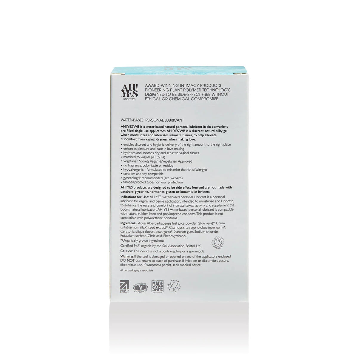 AH! YES 6-pack of Water-based Lube .17oz Intimates Adult Boutique