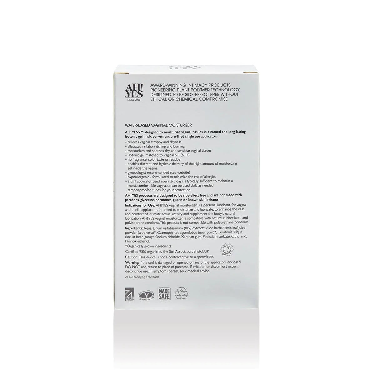 AH! YES VM 6-pack Vaginal Moisturizer Applicators, .17oz - Bath & Body Intimates Adult Boutique