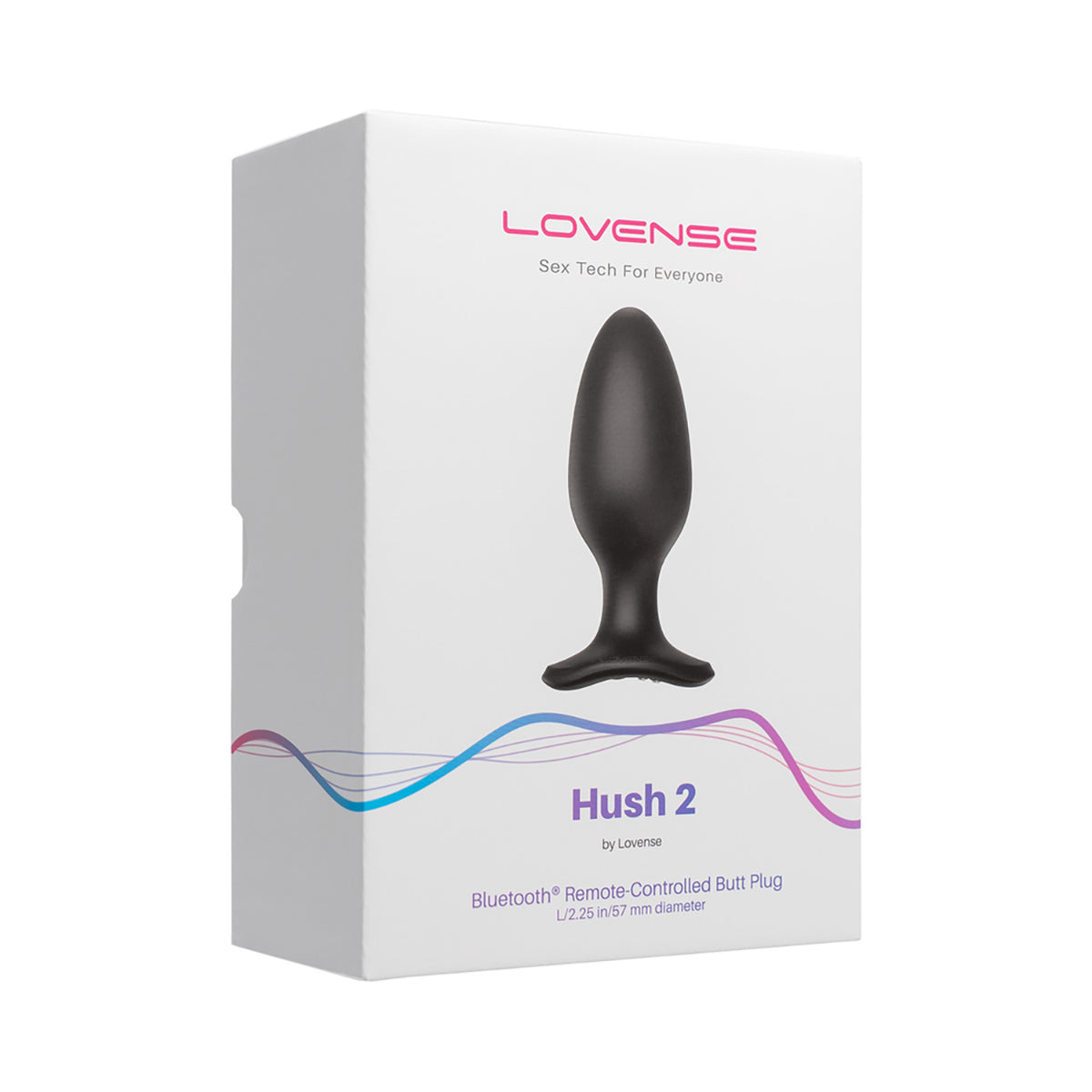 Large Lovense Hush 2 Vibrating Anal Toy - App Based Butt Plug Intimates Adult Boutique
