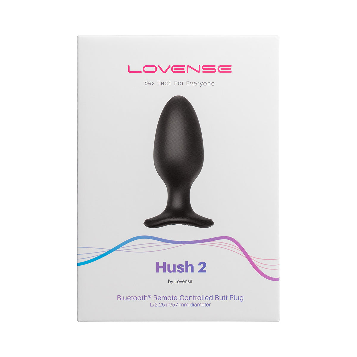 Large Lovense Hush 2 Vibrating Anal Toy - App Based Butt Plug Intimates Adult Boutique