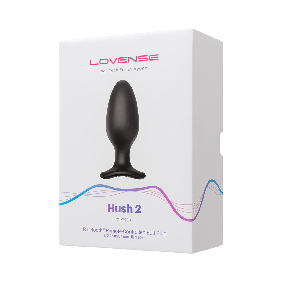 Large Lovense Hush 2 Vibrating Anal Toy - App Based Butt Plug Intimates Adult Boutique