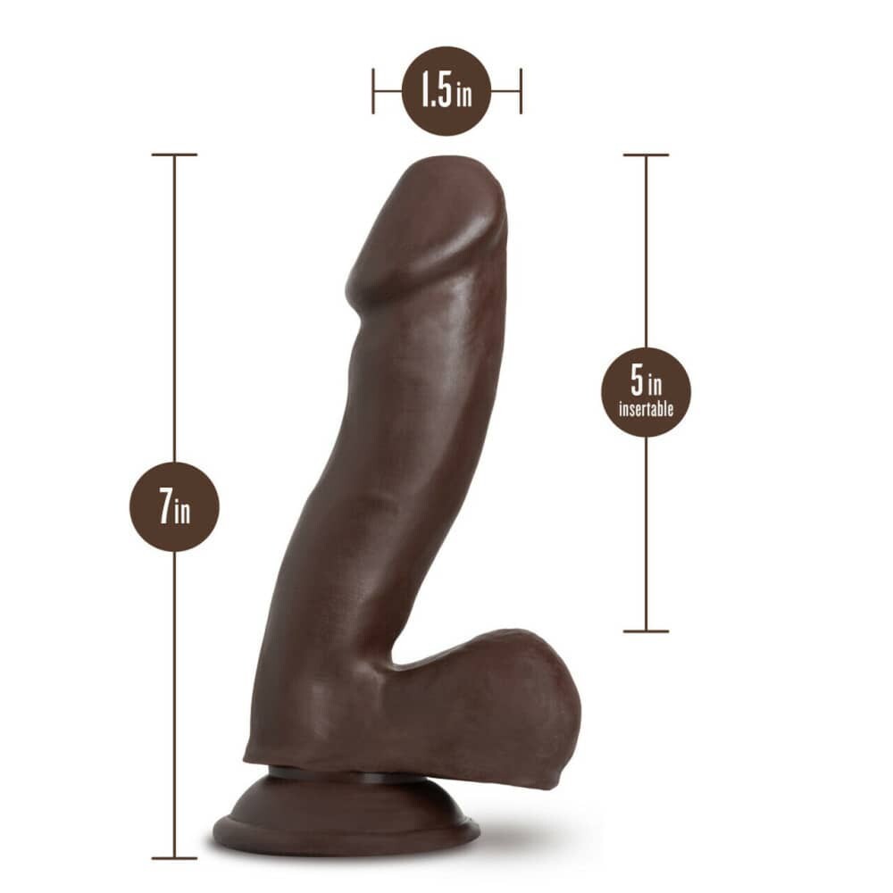 Au Naturel Troy 6in Chocolate Dildo With Suction Cup Intimates Adult Boutique