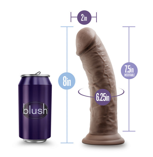 8 inch dildo Au Naturel | Suction Cup Chocolate Dildo Intimates Adult Boutique