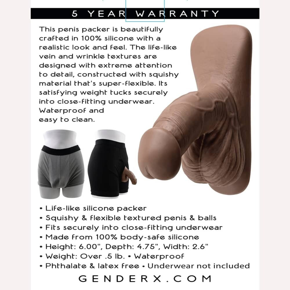 Gender X 4in Silicone Packer Dark Intimates Adult Boutique