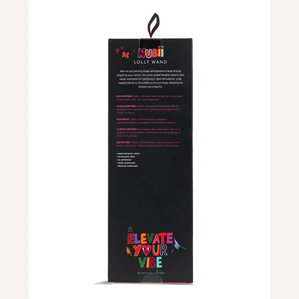 Sensuelle Nubii Lolly Wand Black Intimates Adult Boutique