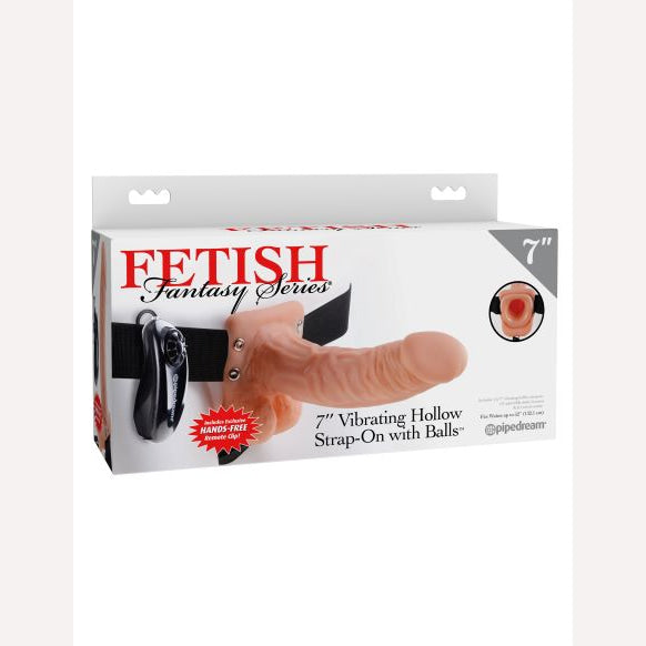 Fetish Fantasy 7 Vibrating Hollow Strap On for Men Intimates Adult Boutique