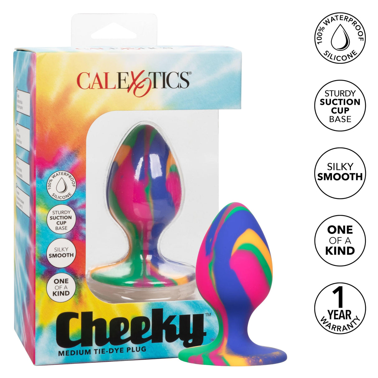 Cheeky Medium Tie Dye Anal Plug Intimates Adult Boutique