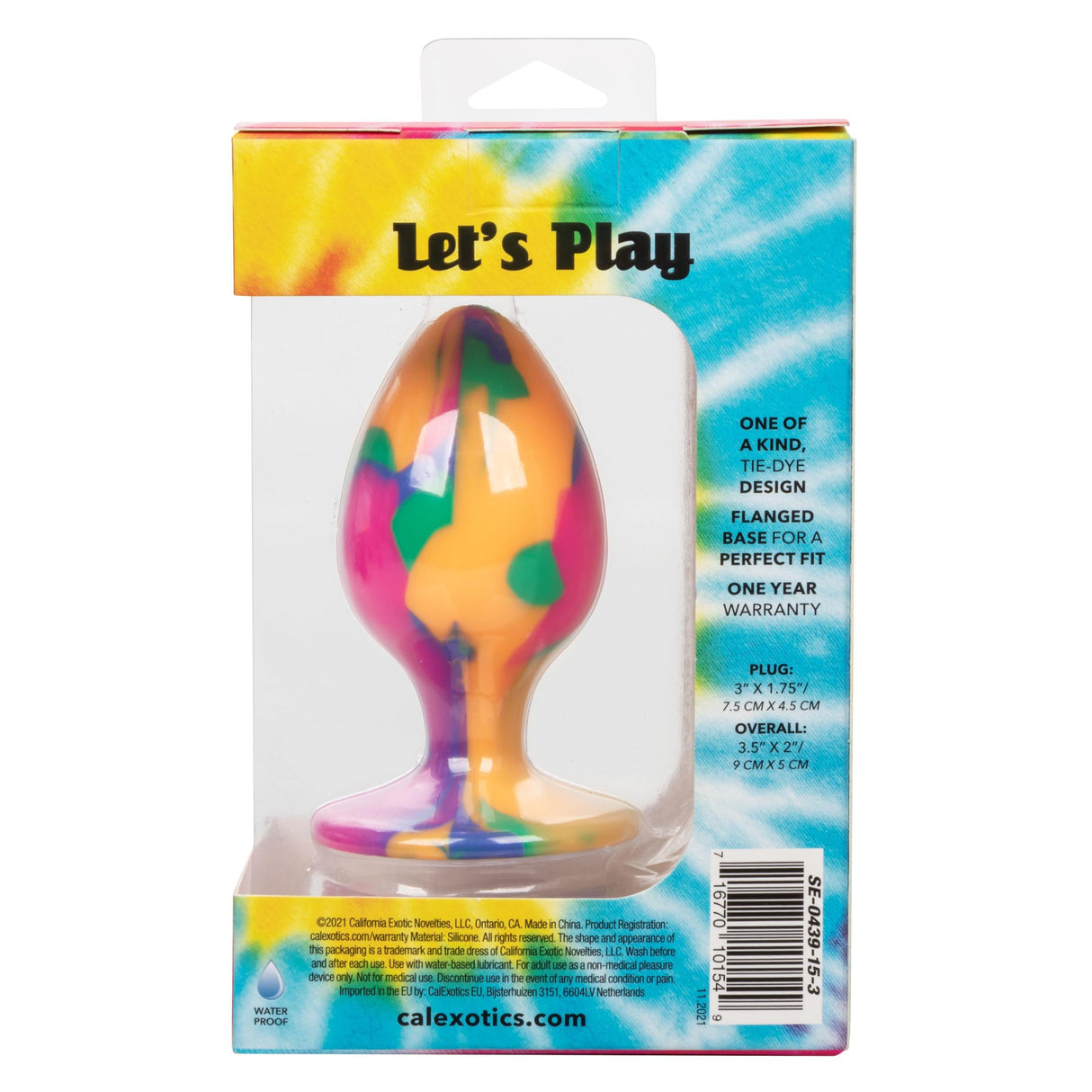 Cheeky Large Tie Dye Butt Plug Intimates Adult Boutique