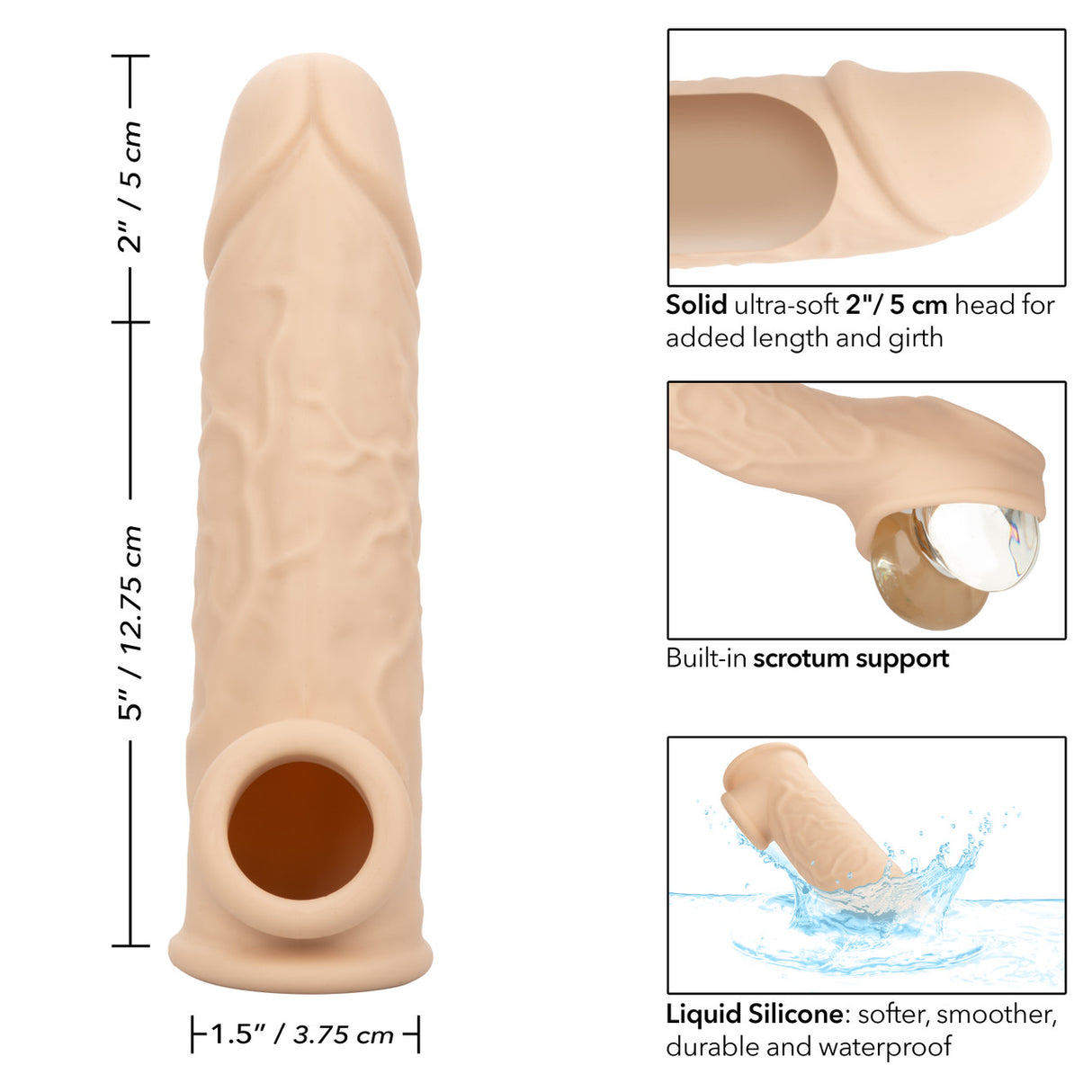 7in Ivory Penis Extension | Performance Maxx | Sextoys for Men Intimates Adult Boutique