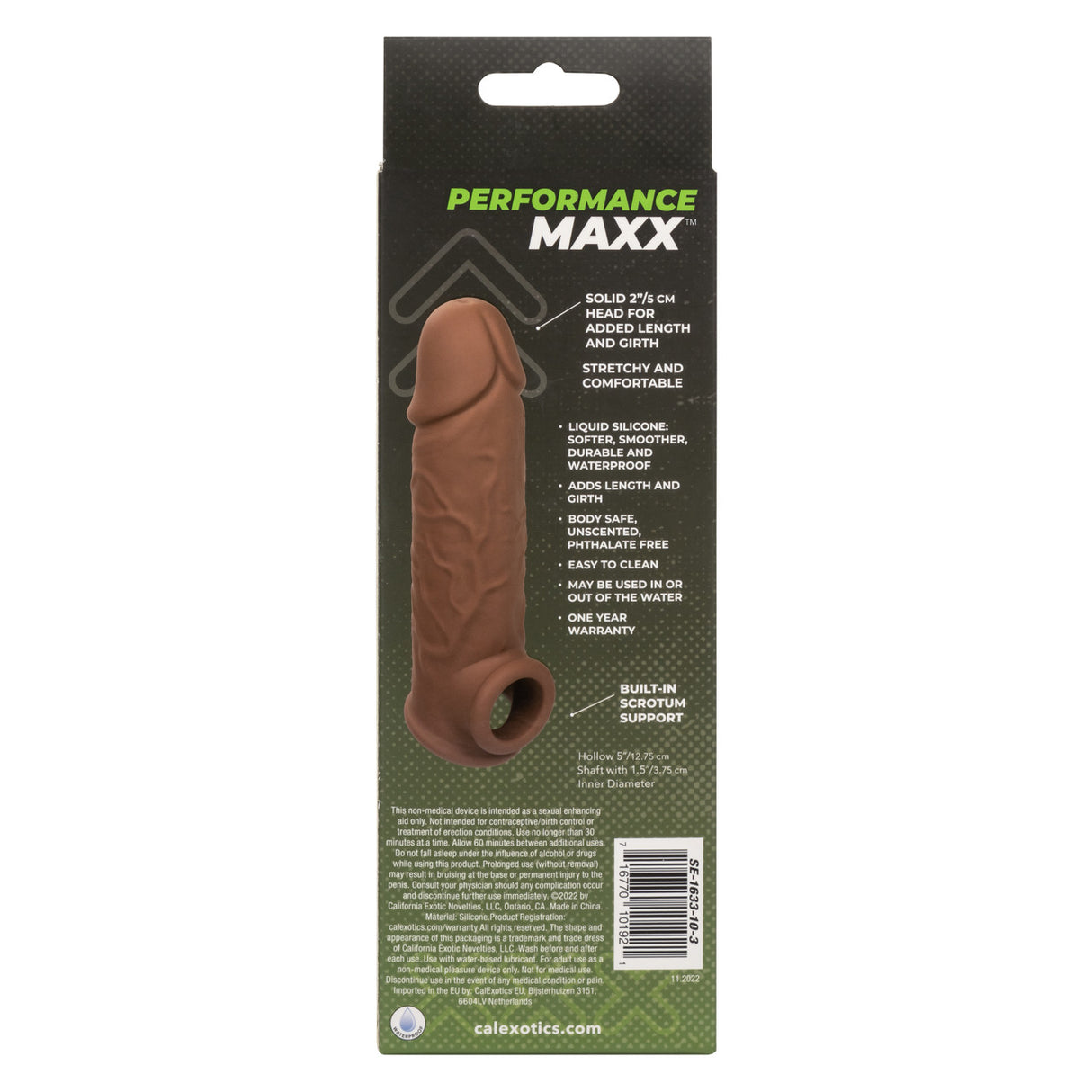 Performance Maxx Life-like Penis Extension 7" Brown - Sextoys for Men Intimates Adult Boutique