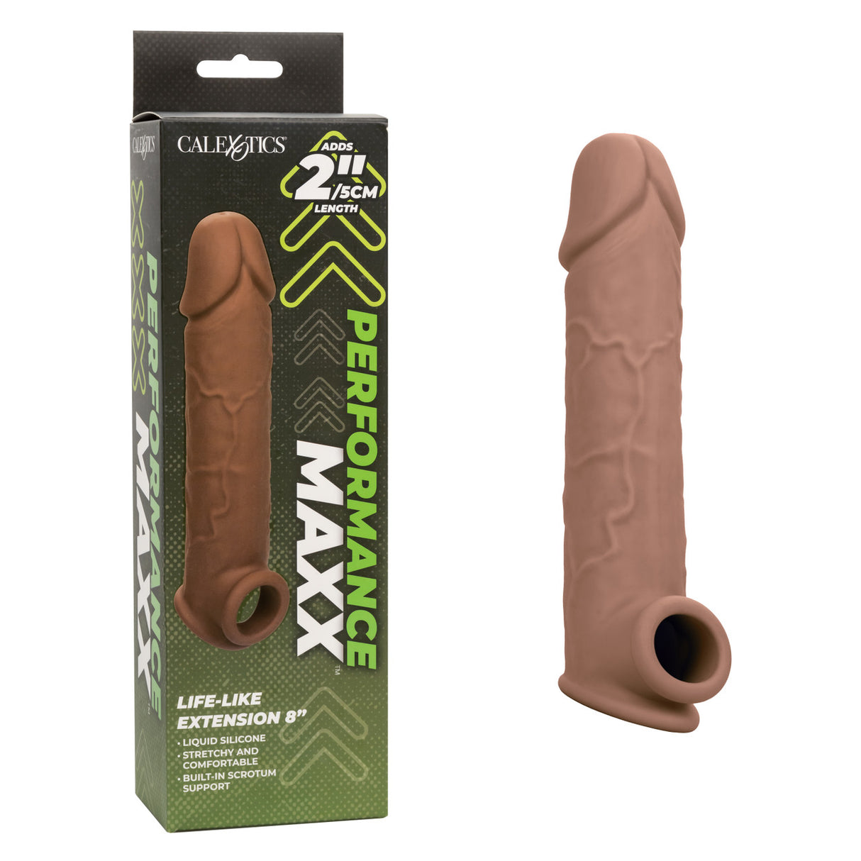 8" Performance Maxx Penis Extension - Brown - Sextoys for Men Intimates Adult Boutique