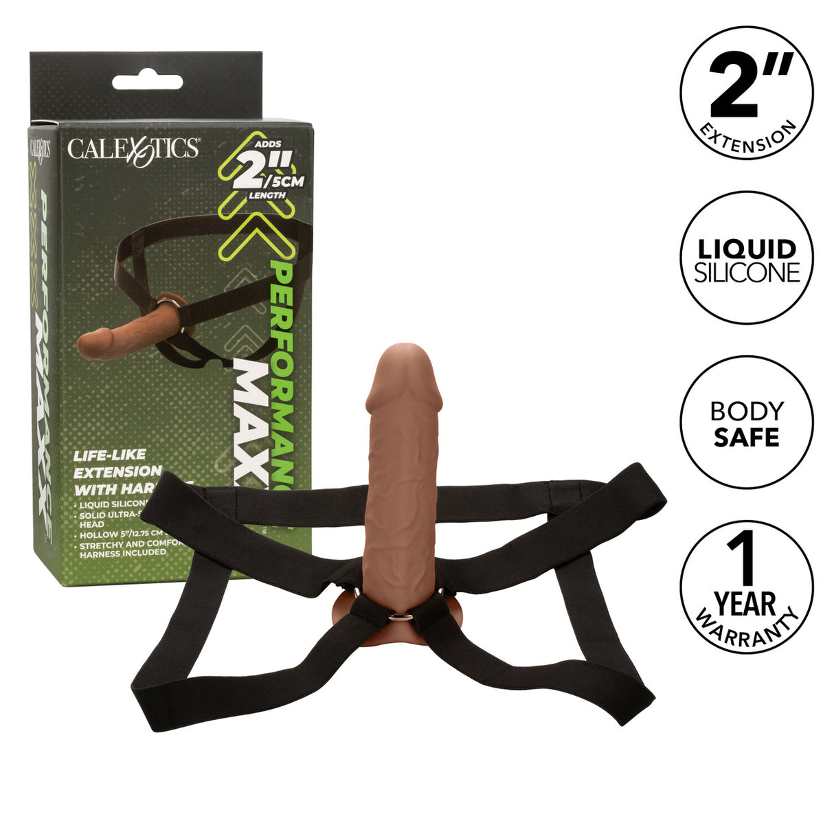 Brown Penis Extension with Harness for Men - Sextoys for Men Intimates Adult Boutique