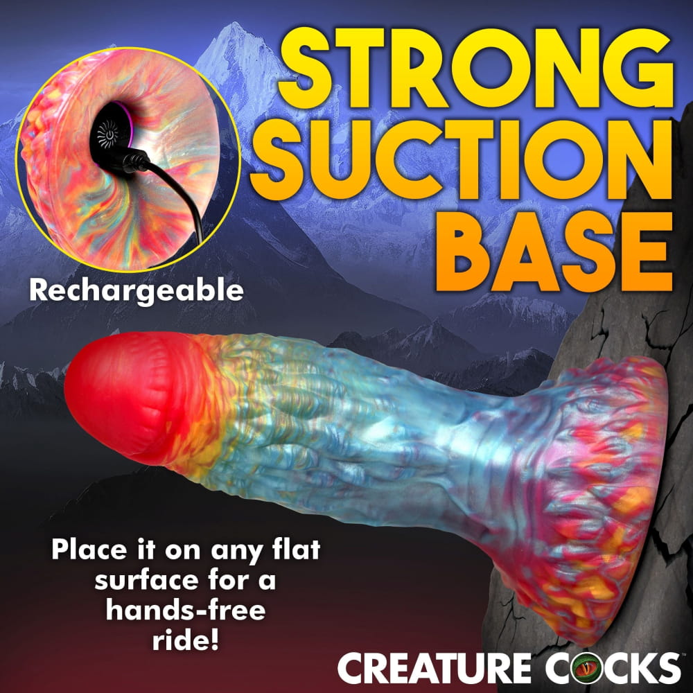 Creature Cocks Rainbow Phoenix Vibrating Silicone Dildo Intimates Adult Boutique