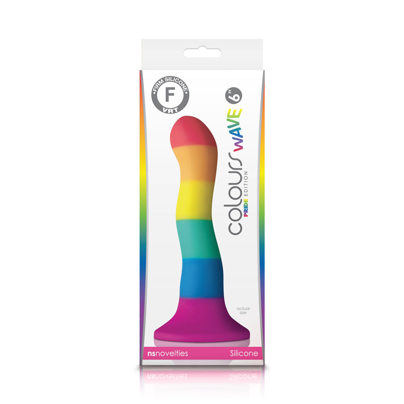 Rainbow Colours Pride Edition 6in Wave Dildo Intimates Adult Boutique