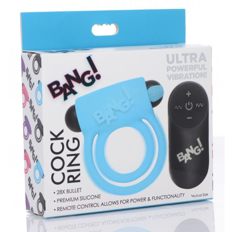 Silicone Cock Ring & Bullet - Blue Remote Control | Sextoys for Couple Intimates Adult Boutique