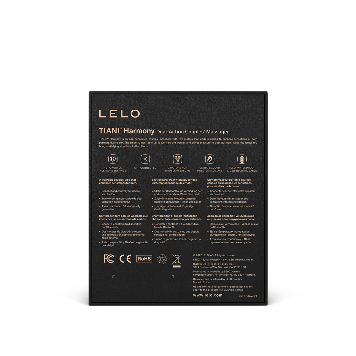 LELO Tiani Harmony - Black Intimates Adult Boutique
