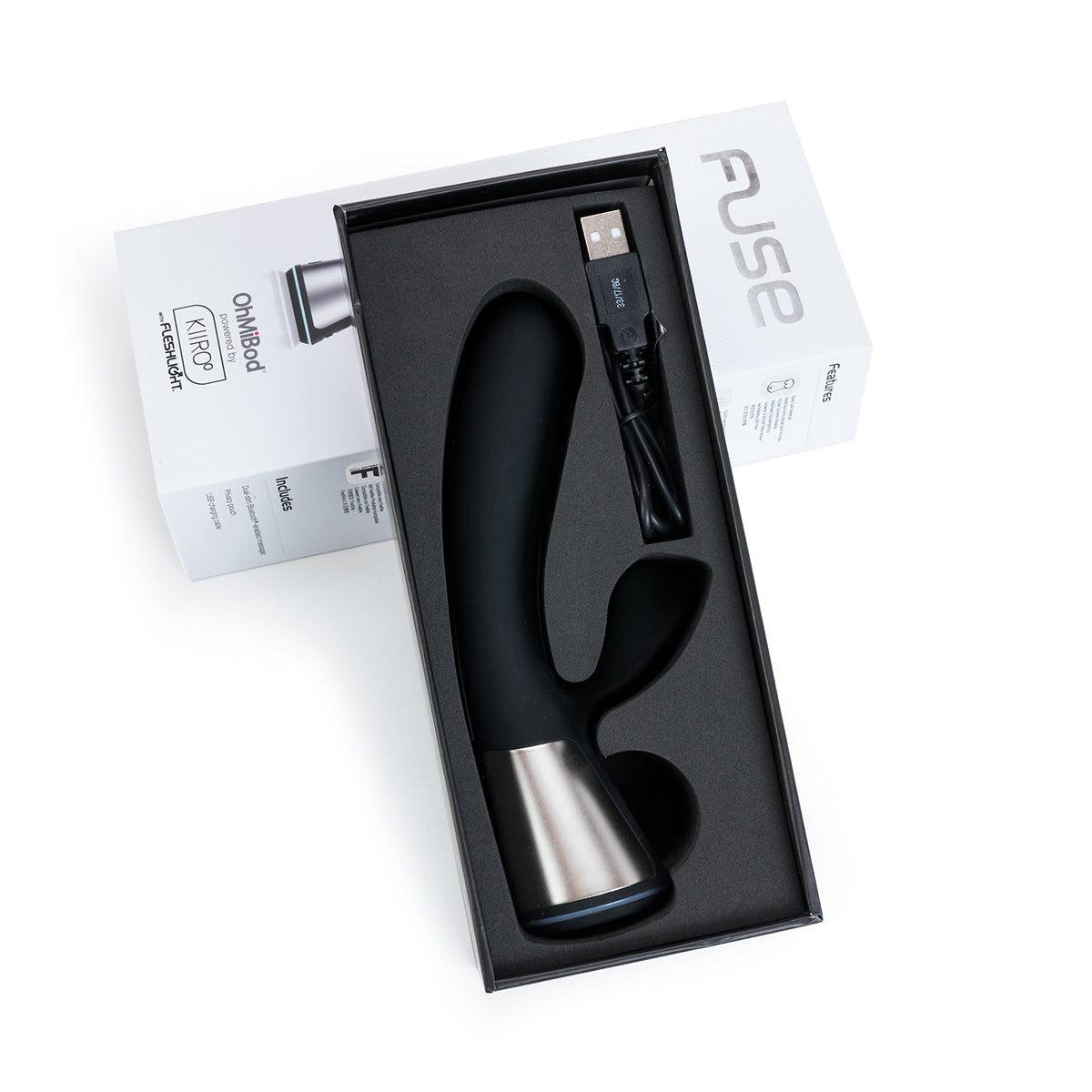 OhMiBod Fuse Interactive Dual Stim - Black Intimates Adult Boutique