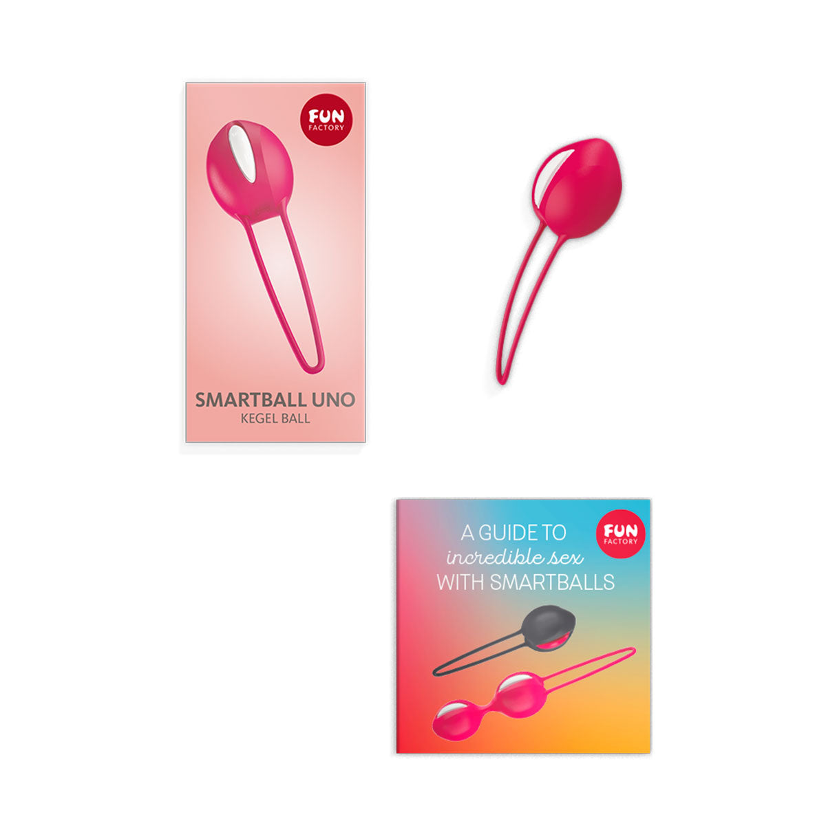 Fun Factory Smartball Uno - White-India Red Intimates Adult Boutique