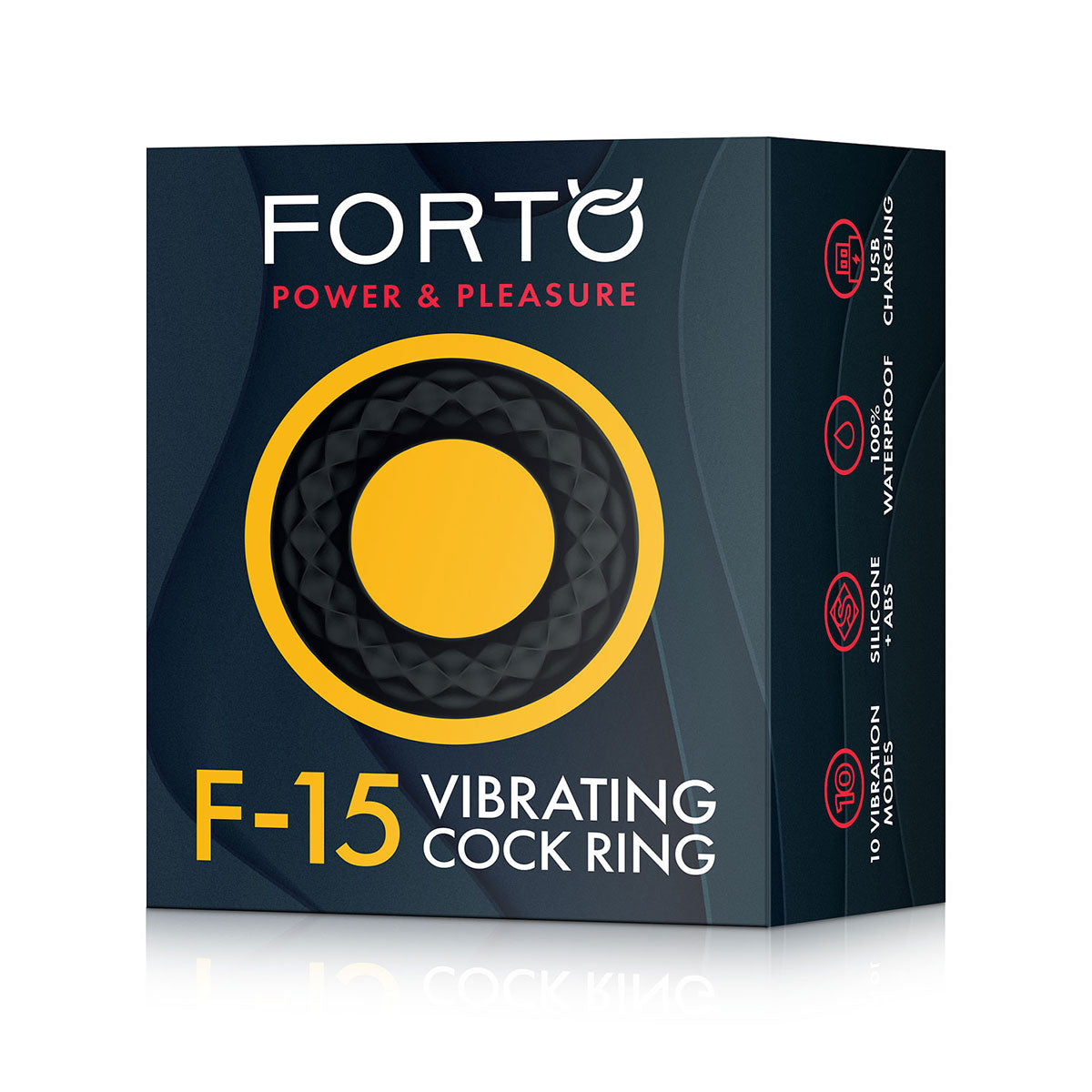 FORTO F-15 Vibrating C-Ring - Black Intimates Adult Boutique