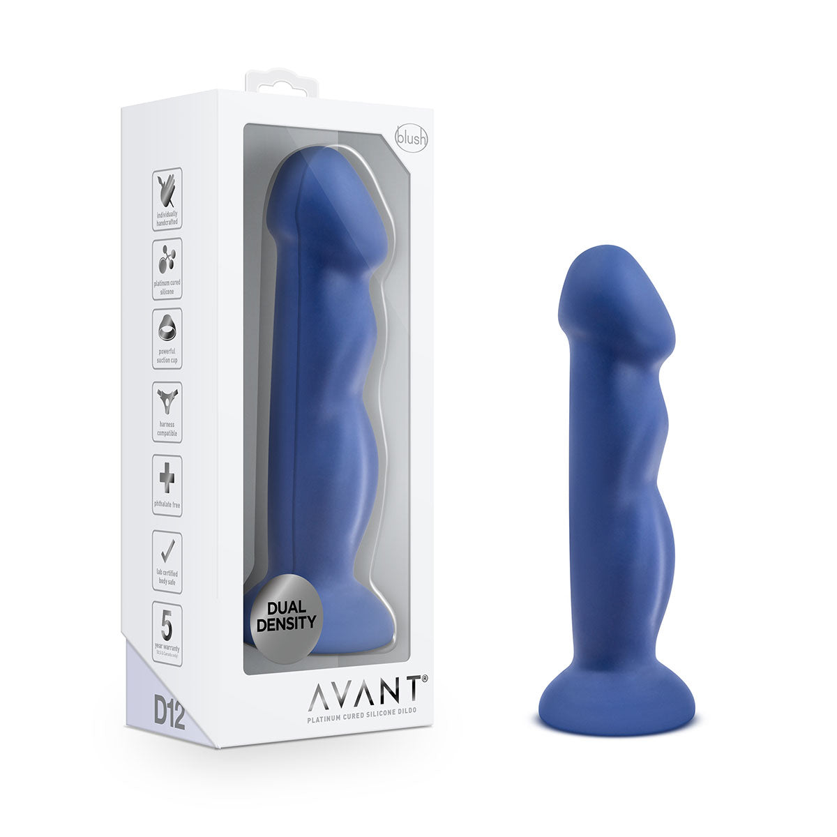 Avant D12 - Suko Indigo Dildo With Suction Cup Intimates Adult Boutique