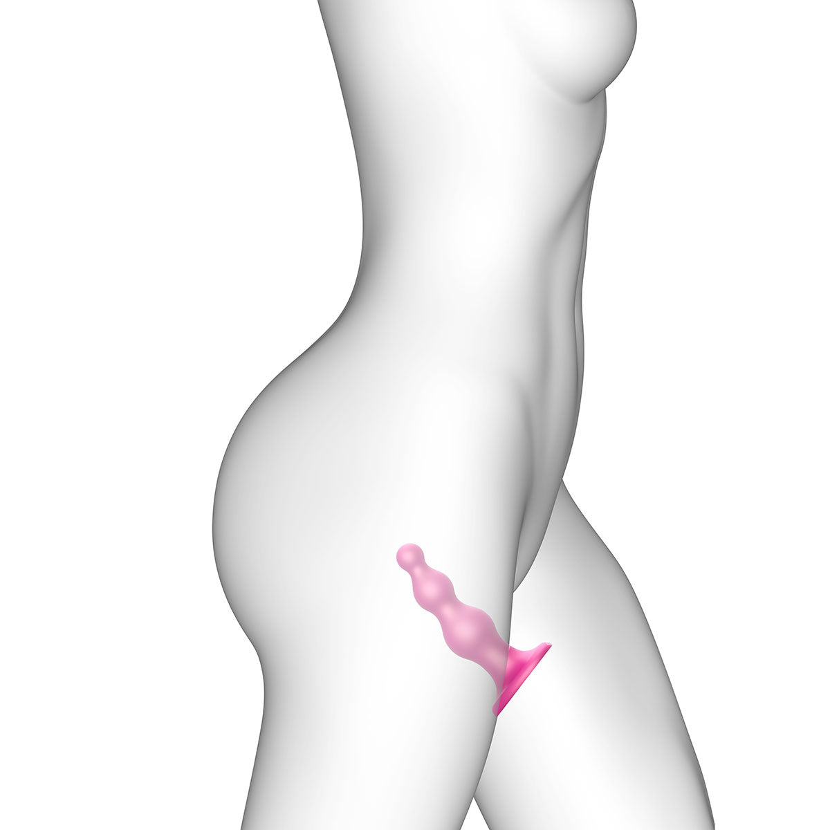 Strap-On-Me Beads Plug Dil Metallic Raspberry - Medium Intimates Adult Boutique