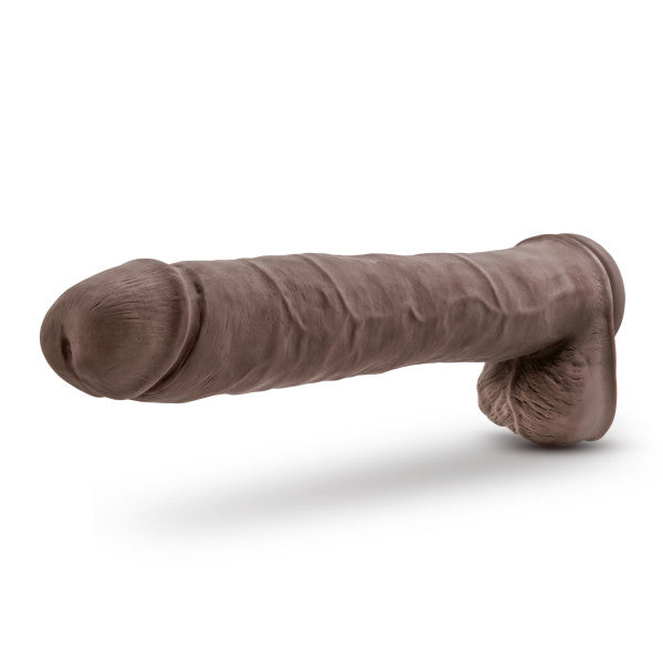 Au Naturel Daddy 14in Chocolate Dildo With Suction Cup Intimates Adult Boutique